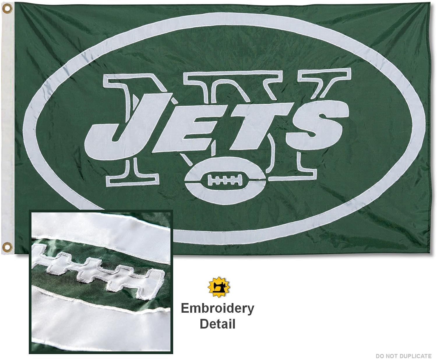 WinCraft New York Jets Embroidered Nylon Flag Sports