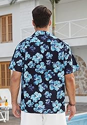 HISDERN Mens Short Sleeve Hawaiian Shirts Summer