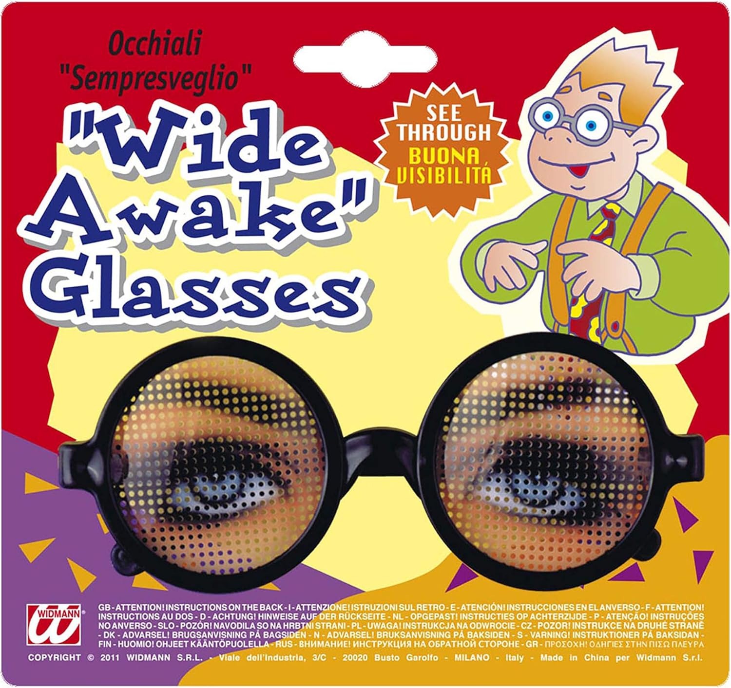 Wide Awake Glasses Hen & Stag Party Novelty Glasses Specs & Shades for Fancy Dress Costumes