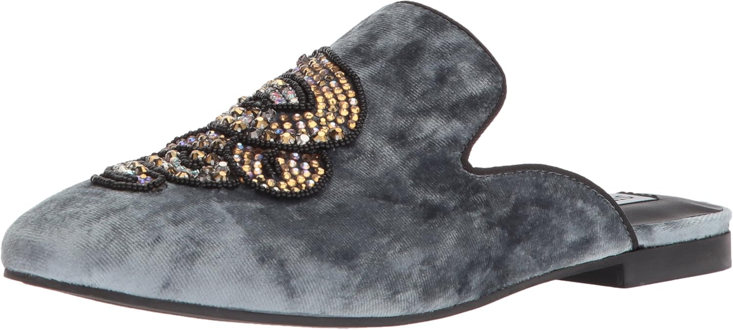 steve madden blue velvet loafers