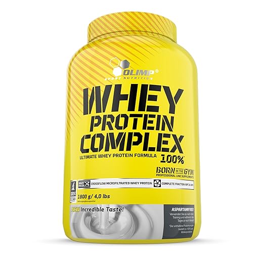 Olimp Whey Protein Complex 100% | Powder Eiweiß-Pulver | BCAA-Aminosäuren | mit Süßstoffen, aspartamfrei | Cocktails Smoothie