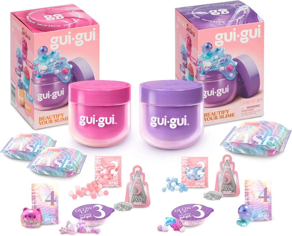 Gui Gui Slime Kit 2-Pack Bundle Clear & Gloss Scented Slimes