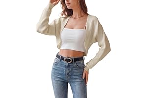 Arach&Cloz Women's 100% Cotton Spring Hollowed Out Cropped Cardigan Sweaters 2026