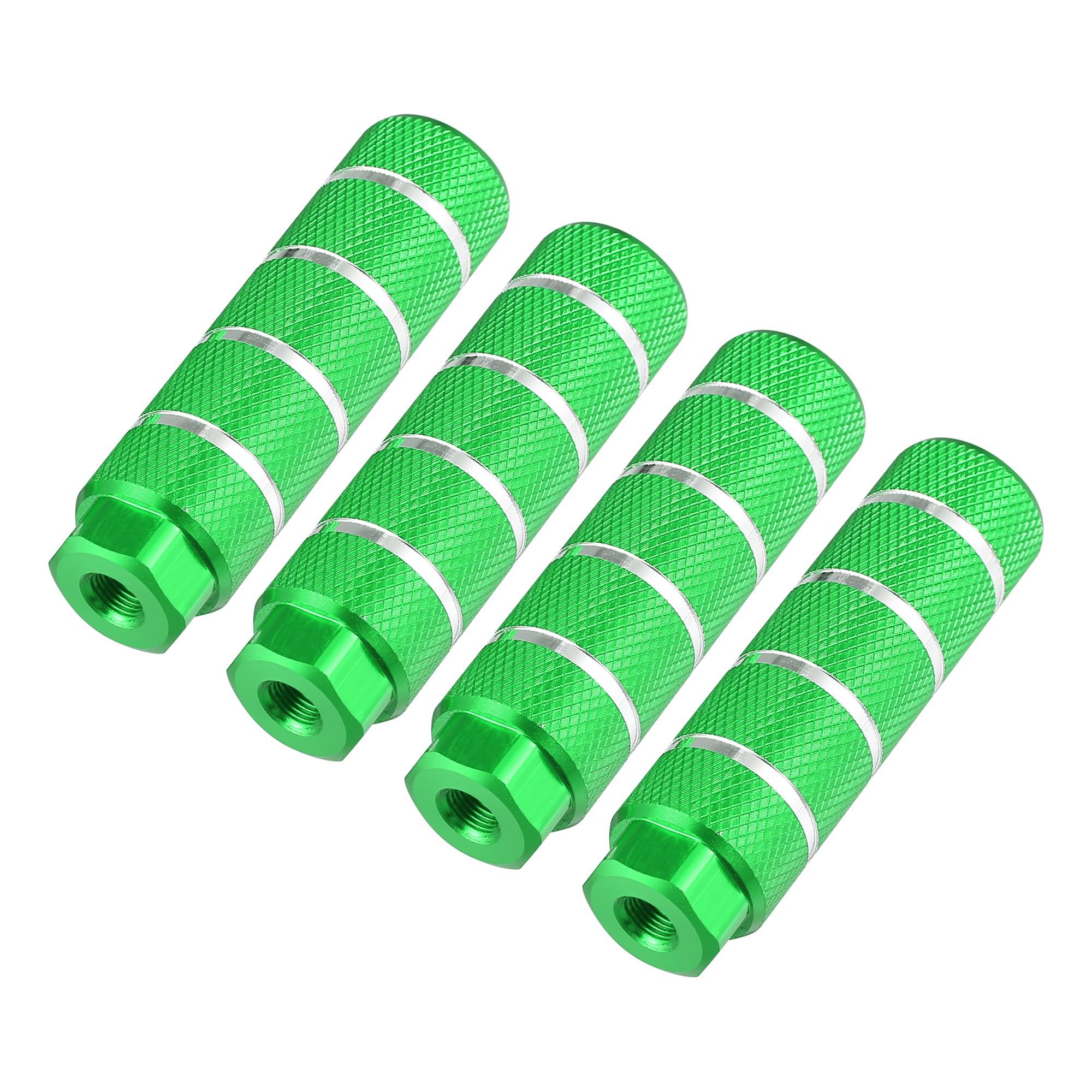 A ABSOPRO Rear Foot Pegs Footrests Green for BMX Bike Fit 3/8 Inch Set of 4