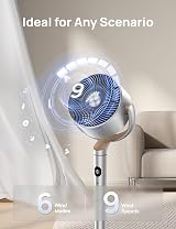 Dreo 40 Inch Smart RGB Pedestal Fan 9 Speeds 6 Modes 120° Oscillation view 5