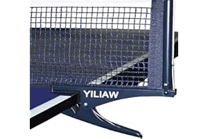 Yiliaw Collapsible Table Tennis Net 72” Professional Steel Pingpong Net Clip Grip Mesh Training Competition Portable Tension 