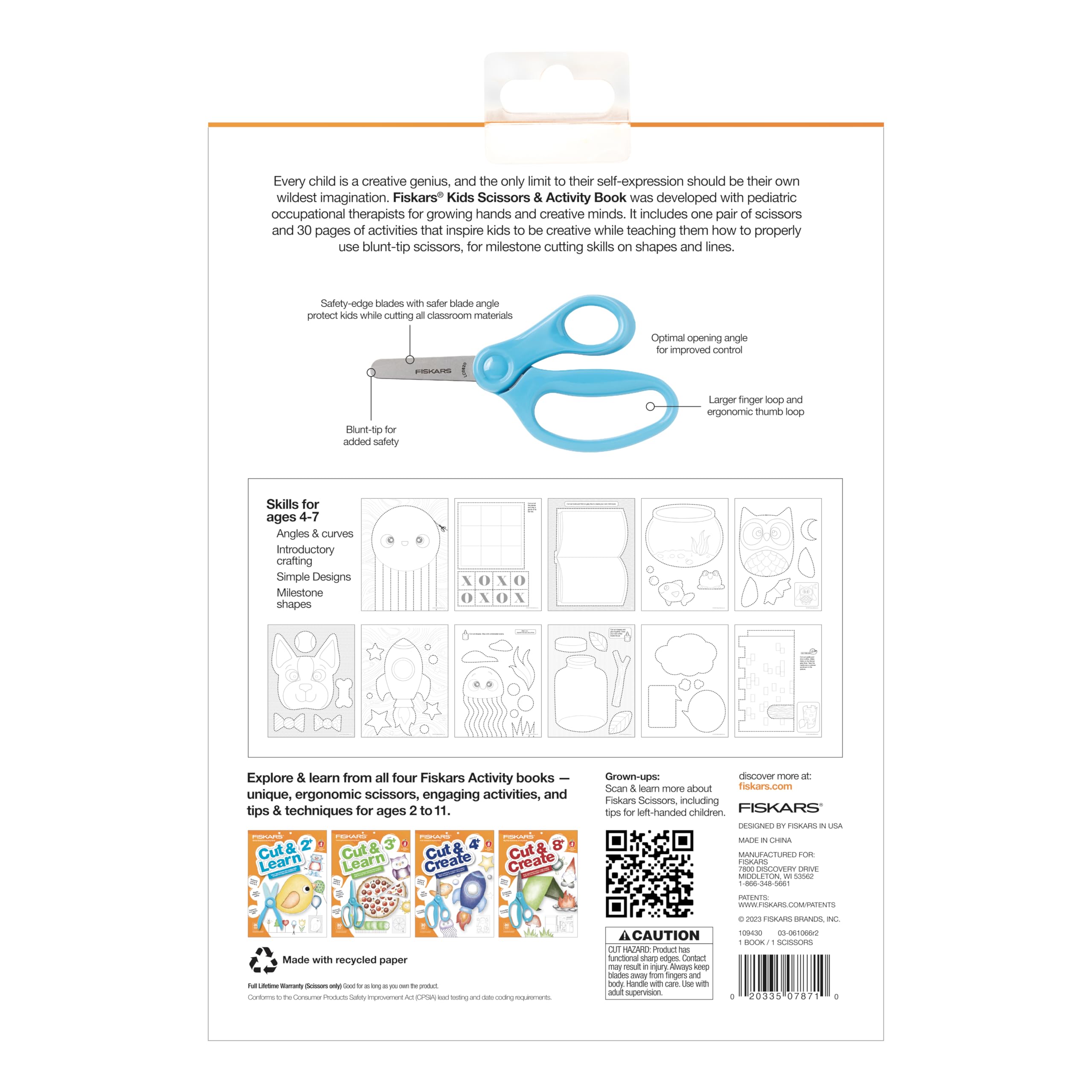 Fiskars Cut & Create Activity Book with 5