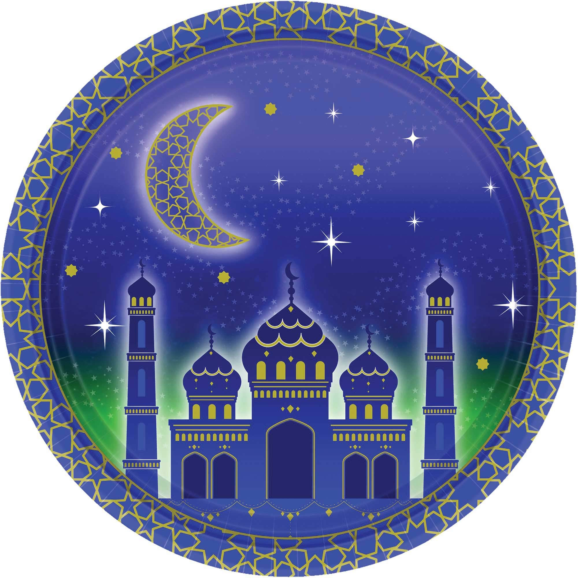 Amscan 541962 Round 18Cm Paper Plate Eid