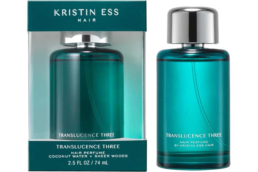 Kristin Ess Hair Perfume Translucence Three – Tropical Scented Hair Mist – Coconut, Lily and Palo Santo, Instantly Refreshes, Deodorizes Hair and Enhances Shine, 2.5 fl. oz – Travel Size