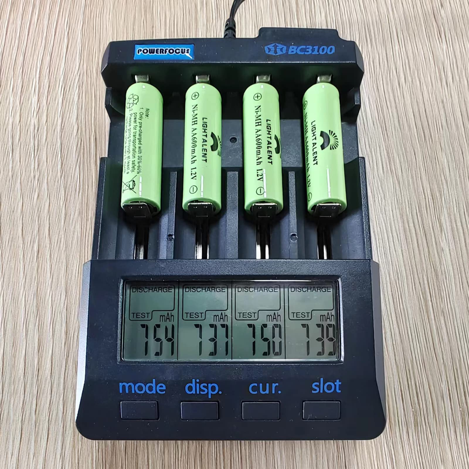 Lightalent Ni-MH AA Rechargeable Batteries, Double A High Capacity 1.2V Pre-Charged Battery for Outdoor Solar Lights(AA-600mAh-12pack)