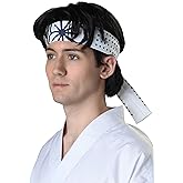 Fun Costumes Karate Kid Daniel San Wig for Adult - Karate Kid Cosplay Wig - Men's Movie Character Costume Accessory - Black