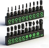 Swanlake Garden Tools 20-Piece Torx Bit Set T4-T40 S2 Steel 1/4" Hex view 1