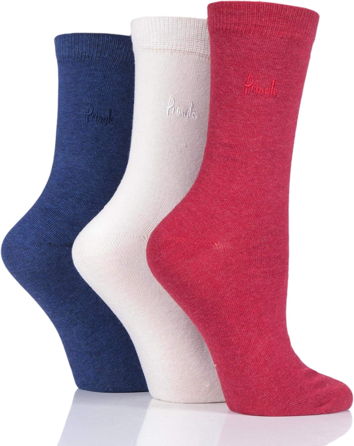 Pringle Women Tiffany Gift Boxed Cotton Socks Pack of 3 Red/Snow/Navy 4