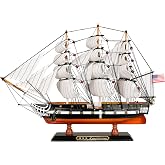 SAILINGSTORY Wooden Model Ship USS Constitution 1/155 Scale Replica | Handcraft Authentic Details, Nautical Decor, Sailboat Decor