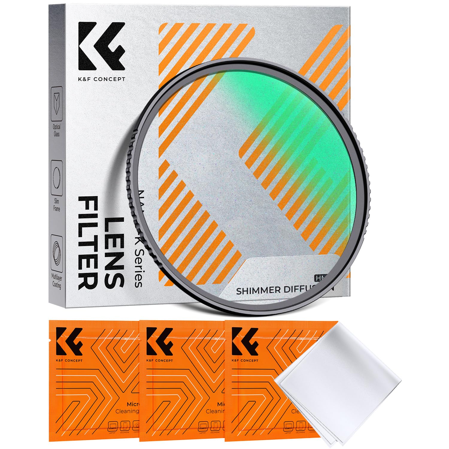 K&F CONCEPT 49mm Shimmer Diffusion 1 Filter Glimmer Effect Multi Coating Optiacl Glass Lens Filters (Nano-K Series)