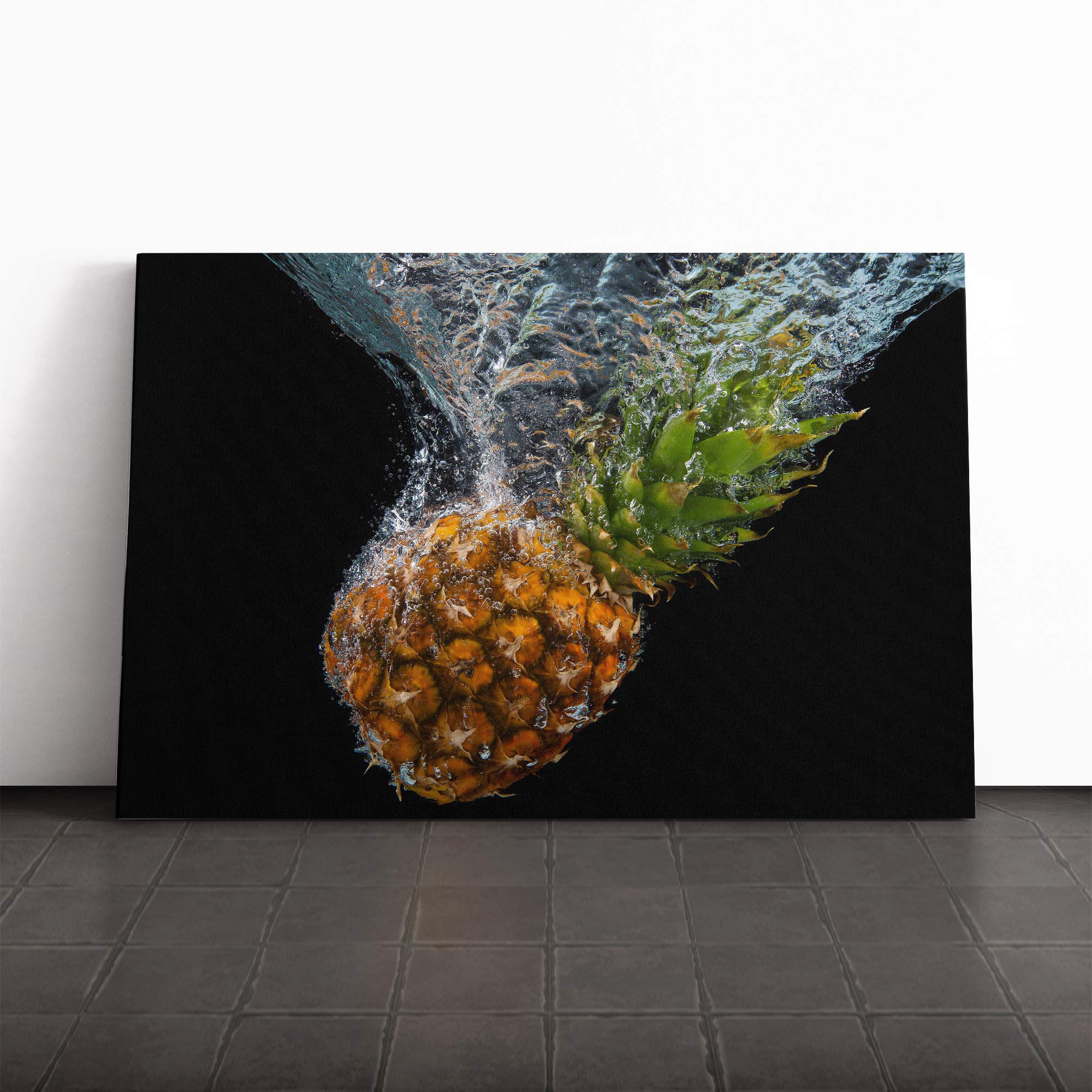 Pineapple Canvas Print | Gallery Wrapped 30mm Frame Wall Art | 20x14 inches | Ready to Hang | Modern Picture | Living Room Bedroom Lounge Office