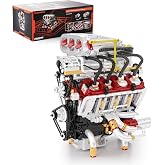 V8 Engine Model Kit, Runnable Model Engine Building Kits for Adults &amp; Kids 8-14+, Build Your Own Visible STEM Car Engine with Motors, 2347PCS DIY STEM Building Blocks Sets Gifts for Adults Boys Girls