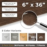 AMBULABO Vinyl Flooring 36pcs 5m² Peel and Stick Dark Brown Wood Planks view 6