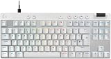 Logitech G PRO X TKL RAPID Wired Gaming Keyboard UK QWERTY White