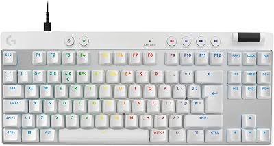 Logitech G PRO X TKL RAPID Wired Gaming Keyboard UK QWERTY White