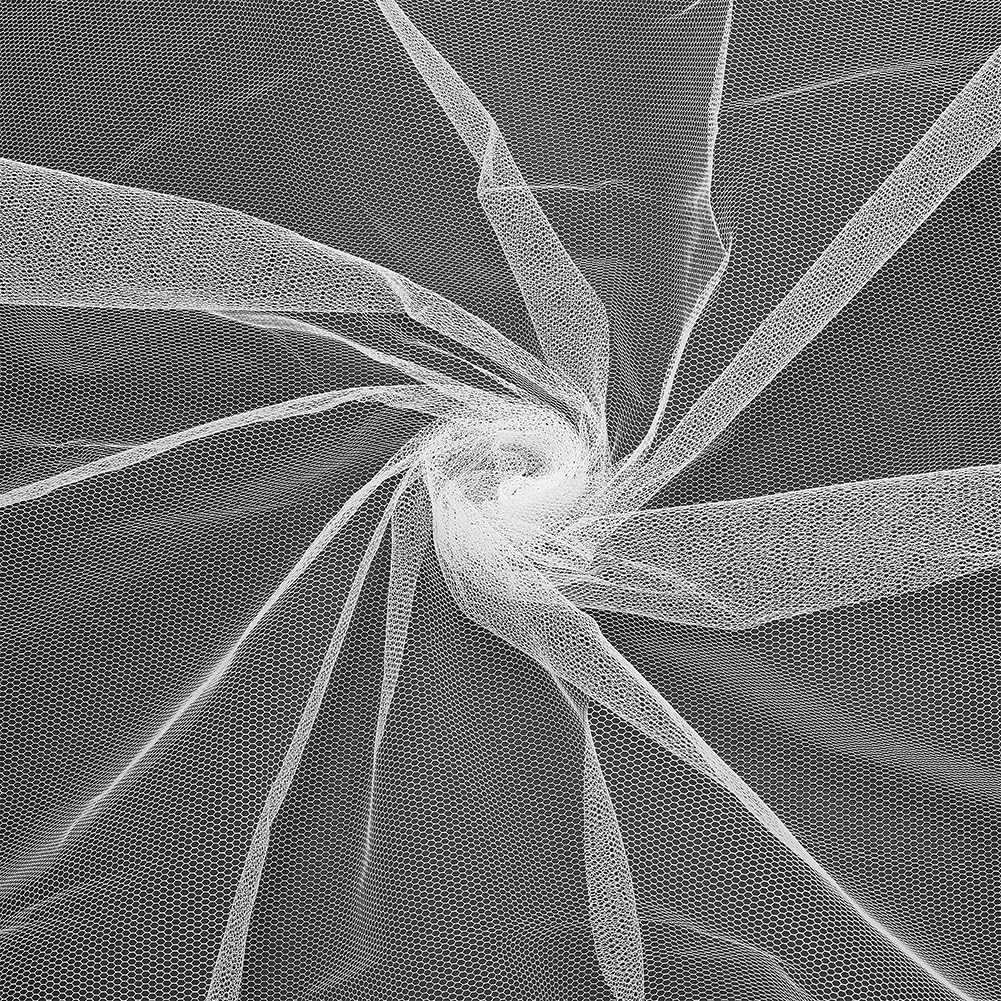 NBEADS 2m Polyester Mesh Fabric, Polyester Hexagon Tulle Netting White Mesh Fabric Petticoat Hard Net Fabric for Clothing Accessories,Wedding Decorations and DIY Crafts, 1.82m Wide