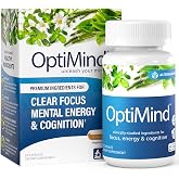 Optimind Nootropic Brain Supplement for Focus, Memory &amp; Energy, 32 Capsules | Clinically studied Synapsa Bacopa + natural caffeine. 2 capsules each morning. 32 capsules, 16 servings.