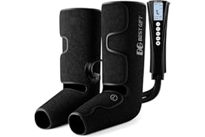 BESTGIFT Gifts for Dad Mom Men Women Christmas Mothers Day, Fathers Day, Air Compression Massager with Heat for Foot, Leg, Calf, Thigh, Knee, Helpful for Vericose Veins, Muscle Fatigue, Cramps, Swelling, Edema