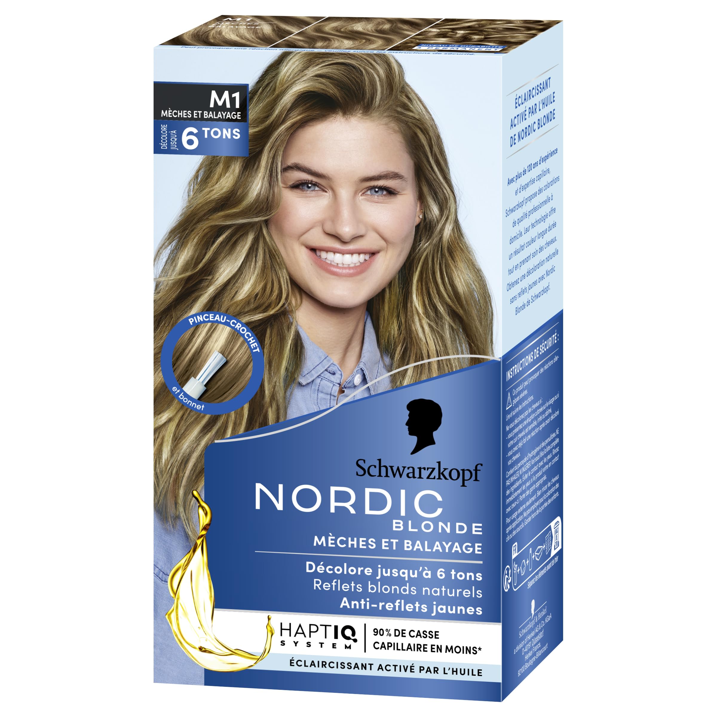 Schwarzkopf Nordic Blonde M1 Radiant Wicks - Permanent Color - Lightens up to 6 Tones - With Activating Oil&OmegaPlex