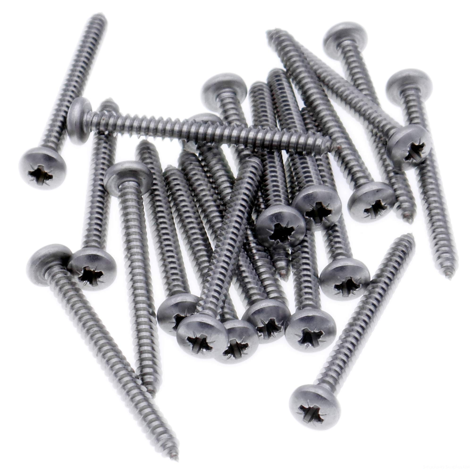 No.6 x 0.625 (3.5mm x 16mm) Pozi Pan Self-Tapping Screw - Stainless Steel (A2) (Pack of 20)