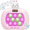 Marlo & Buzz Fast Push Game Toy with Popit Game Controller, Pop Fidget Animal with LED Screen - Sensory and Memory Console, Quick Bubble Light Toy, Pocket Games (Rabbit)