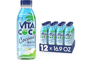 Vita Coco Coconut Water, Pure | Natural Hydrating Electrolyte Drink | Smart Alternative To Coffee, Soda, & Sports Drinks | Gluten Free | 16.9 Oz Slim Bottle (Pack Of 12)