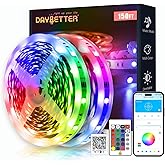 DAYBETTER Smart RGB Led Strip Lights, 150ft Led Lights for Bedroom with App Control, Multicolor Changing Led Light Strips Apply for Home Decor, Living Room, Kitchen, Home Party Decoration
