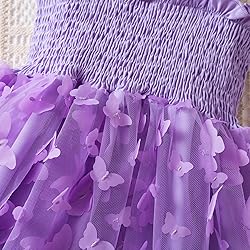 TTYAOVO Toddler Baby Girl Dress 3D Butterfly Summer