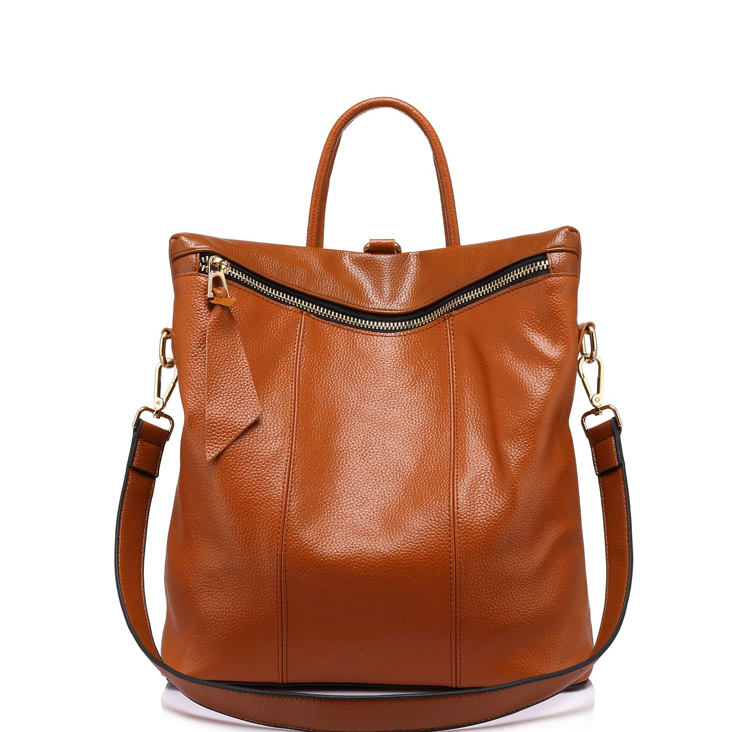 Sacs à Dos Femme en Cuir véritable Sac à Main Femmes Elégant Casual Cartable College Grande Mode Couleur boueuse
