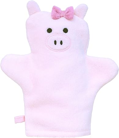 Bain Lapins Cochon De Bain Coton Gant De Toilette Pour Bebe Rose Amazon Fr Bebes Puericulture