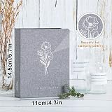 Lanpn Photo Album 3.5x5 50 Pictures 2 Packs Linen Grey 9x13cm Top Loading view 2