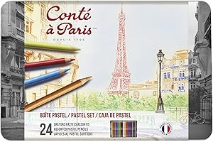 Conté à Paris 2182 Pastel Pencils with 24 Assorted Colors