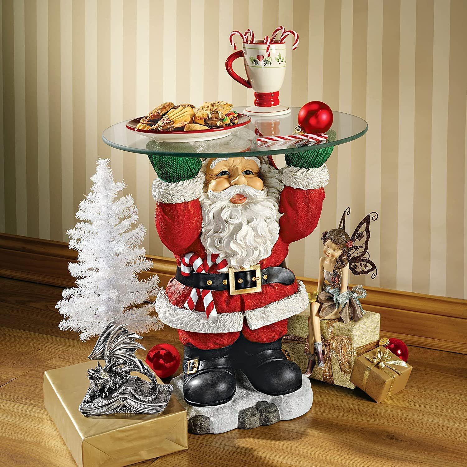Tree Stands - AKWFUNZ Christmas Santa Claus Snack Tray Rack Fun Christmas Party Decorations