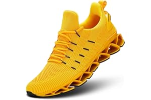 PEAYA Mens Running Shoes Mesh Breathable Trail Runners Fashion Sport Blade Walking Tennis Sneakers