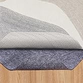 Non Slip Rug Pad, 1/4” Extra Thick Felt Under Rug, 10x14 Ft Rug Pad, Cushioned Carpet Padding for Area Rugs, Hardwood Floors,