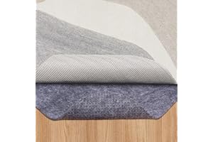 DAKKIONY Non Slip Rug Pad, 1/4” Extra Thick Felt Under Rug, 6x9 Ft Rug Pad, Cushioned Carpet Padding for Area Rugs, Hardwood Floors, Laminate, Tile, Keep Your Rugs Safe and in Place