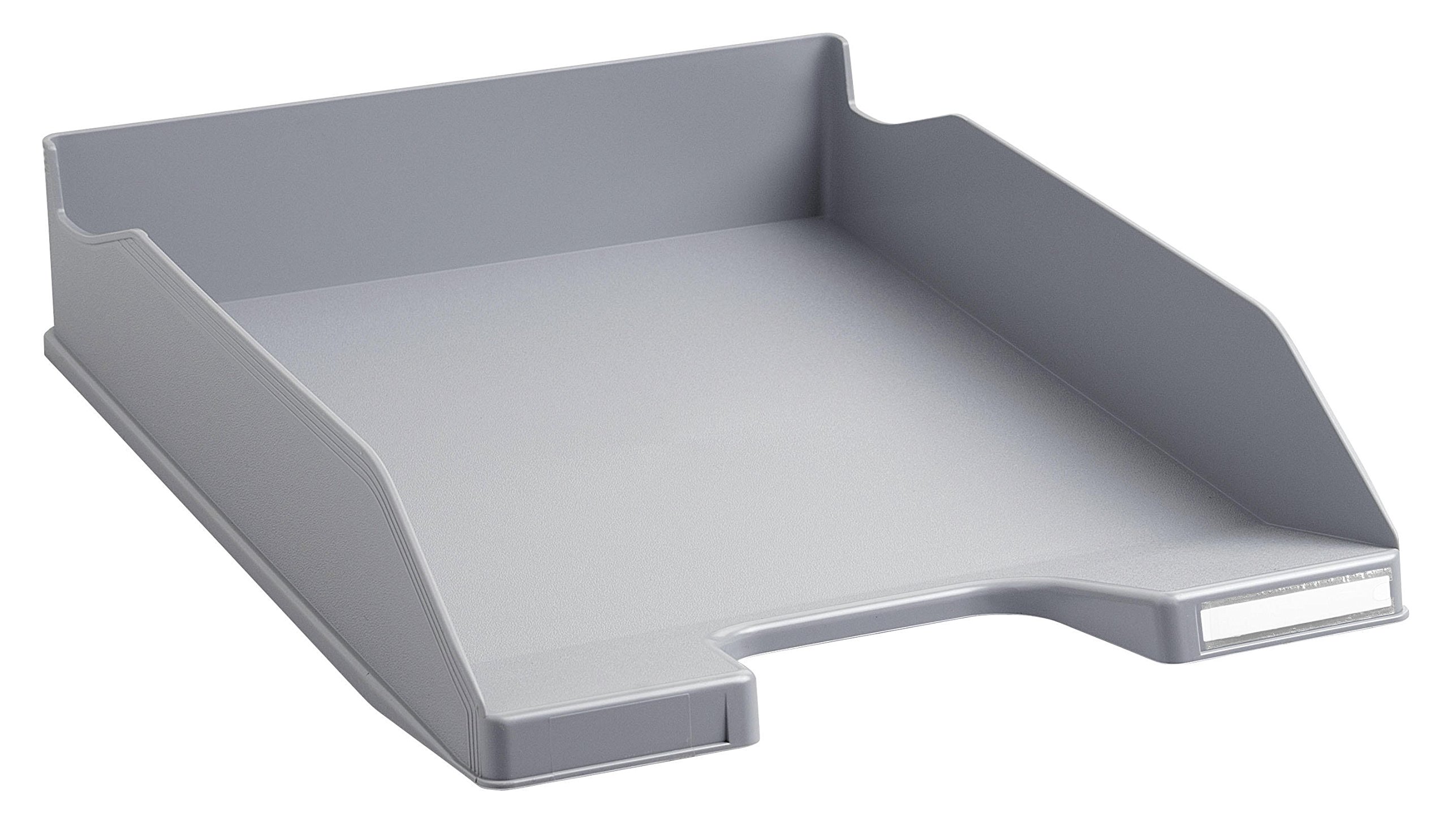 Exacompta - Ref 11341D - Office Letter Tray Combo Midi - 347 x 255 x 65mm in Size, Suitable for A4 Documents, Stackable with Others, Holds Approx. 500 Sheets - Stone