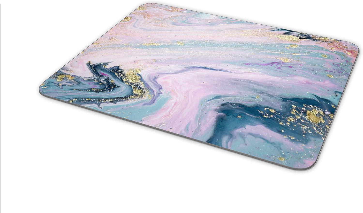 Destination Vinyl Ltd Pink Marble Effect Mouse Mat Pad - His Hers Abstract Computer #14484, Multicolor, 23.5cm x 19.6cm x 5mm - Image 5