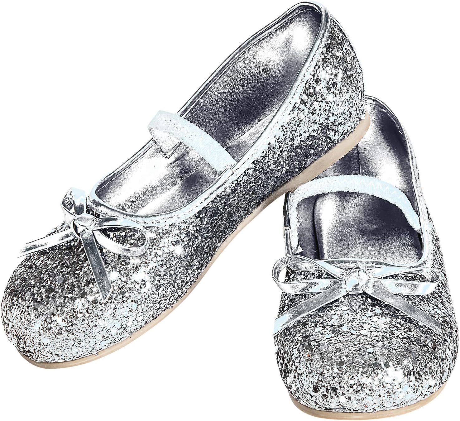 silver glitzy shoes