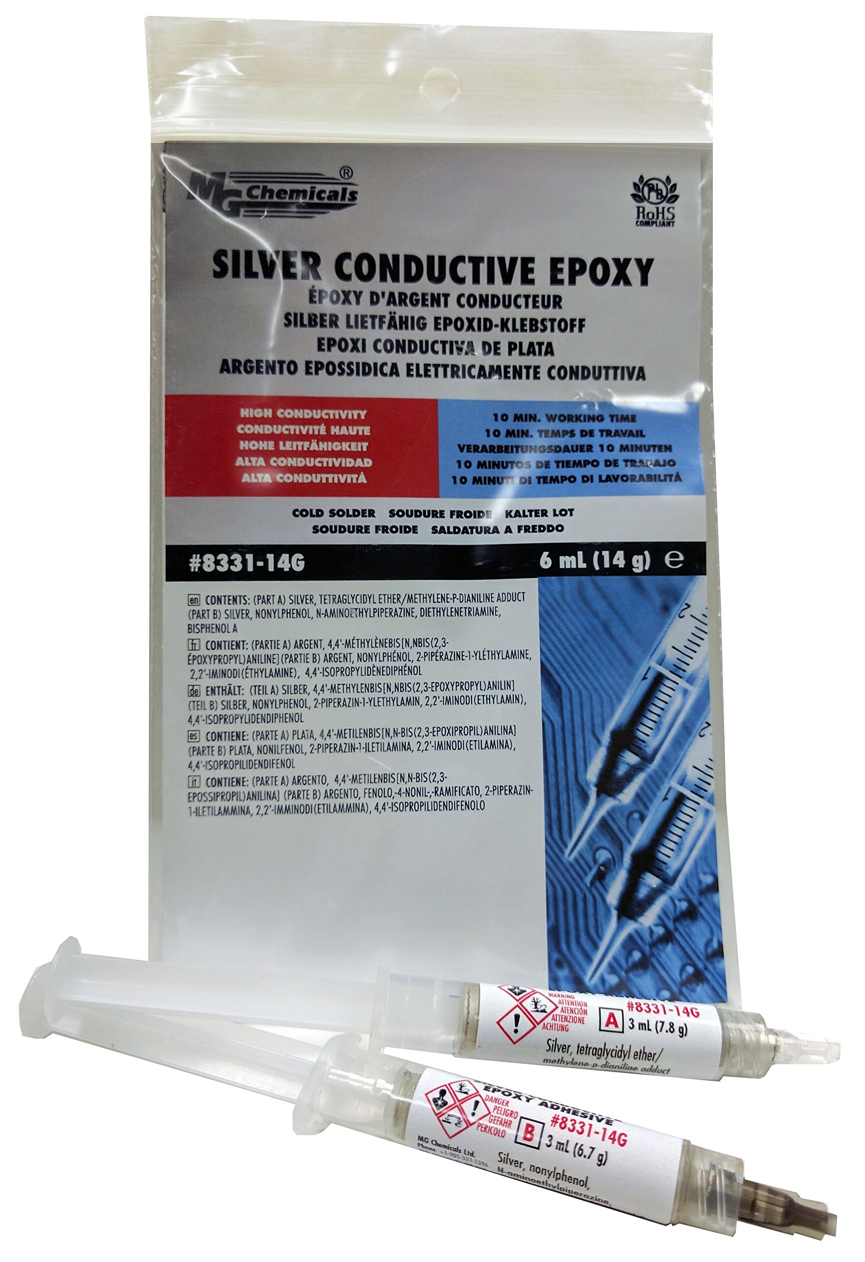 MG Chemicals 8331 Silver Epoxy Adhesive High Conductivity, 10 min working 779008833117 eBay