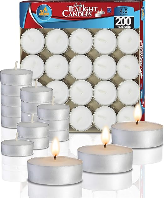 Home & Garden QUALITY UNSCENTED IKEA GLIMMA WHITE TEALIGHT CANDLES 4