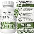 COQ10 OrganiMAXX. Coenzyme Q10 300mg Per Capsule Triple Strength 1 A Day Capsules Vegan Certified, Non-GMO, Made & Tested In 
