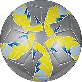 JPHNAN Low Bounce Futsal Ball Size 4 with Durable Thick TPU Cover - Indoor Soccer Ball for Training & Match Play | Reinforced Stitching | Silver/Yellow Design for Youth & Adults