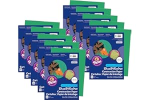Prang Lot de 10 paquets de papier de construction, vert de vacances, 22,9 x 30,5 cm, 50 feuilles par paquet