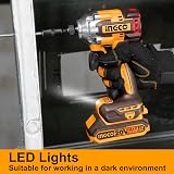Ingco 20V Cordless Impact Driver 285NM Brushless 3-Speed LED 2x2.0Ah view 7